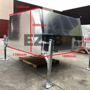 1780mm x 1800mm x 1000mm High Jack Off Flat Plate Aluminium Canopy - Image 5