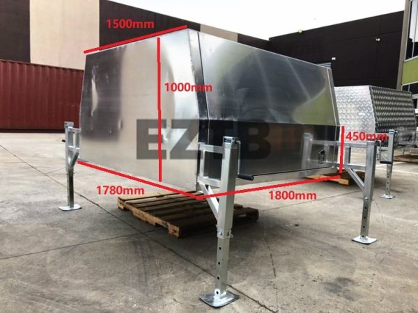 1780mm x 1800mm x 1000mm High Jack Off Flat Plate Aluminium Canopy - Image 5