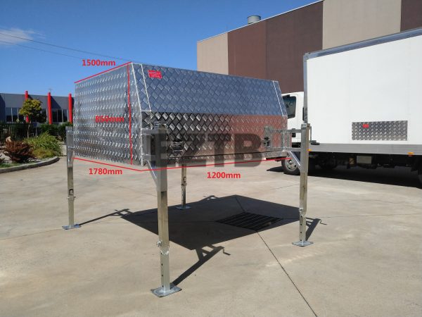 1200mm Jack Off Checker Plate Aluminium Canopy - Image 4