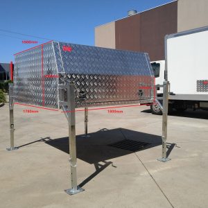 1800mm x 1000mm High Checker Plate Aluminium Canopy