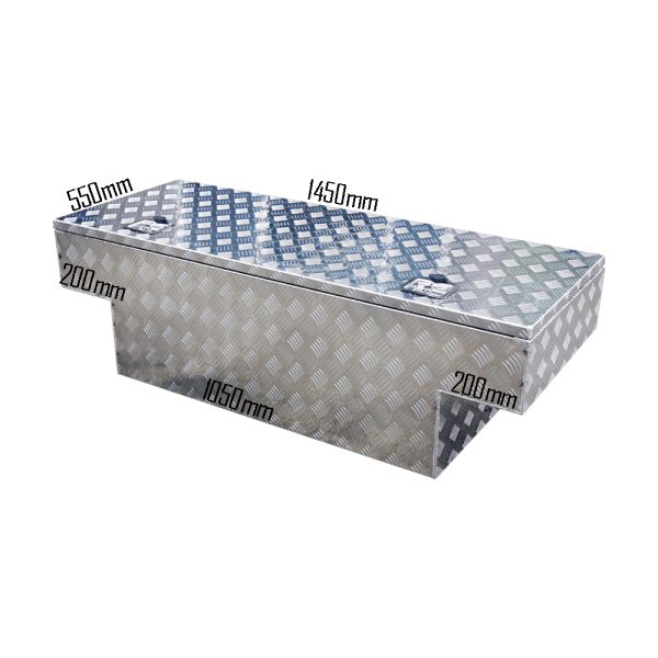 1450x550x450mm Aluminium Tub Top Open Tool Box - Image 2