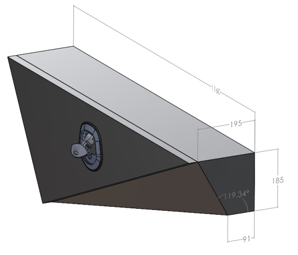 1160mm Ute Tapered Under Tray Tool Boxes - Image 8