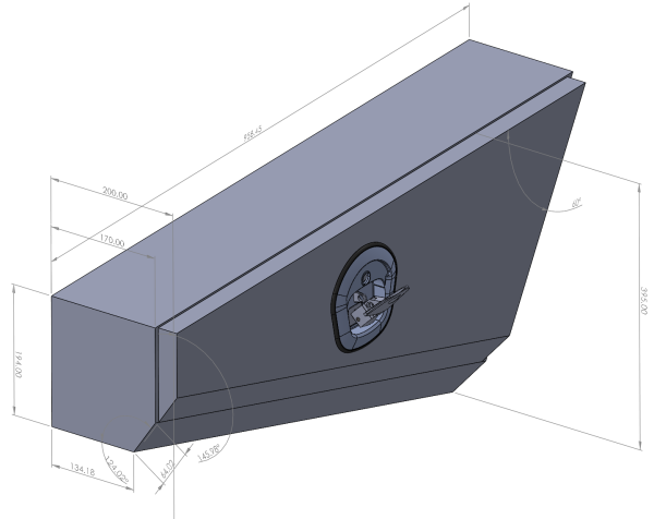 Black 960mm Double Tapered Ute Under Tray Tool Box - Image 4