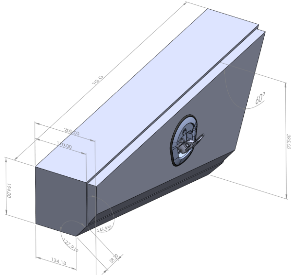 970mm Double Tapered Under Tray Tool Box - Image 9