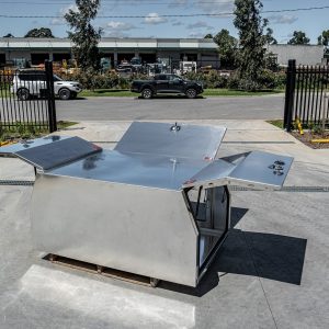3 Doors 1200mm Flat Plate Aluminium Canopy - Image 2