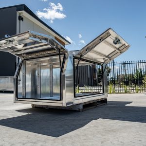 3 Doors 1200mm Flat Plate Aluminium Canopy - Image 3