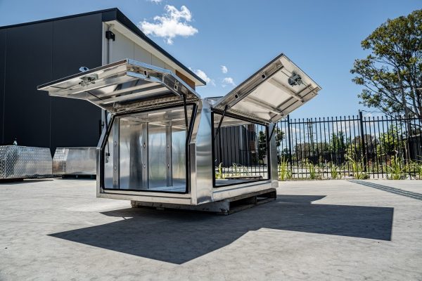 3 Doors 1200mm Flat Plate Aluminium Canopy - Image 3