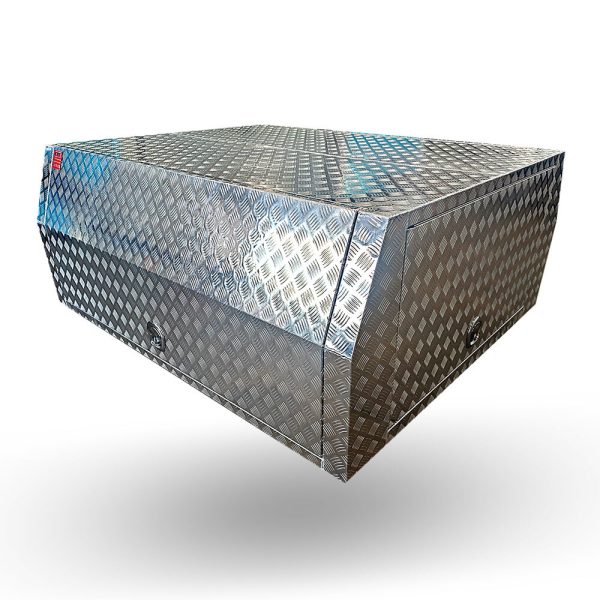 2100mm 3 Doors Checker Plate Aluminium Canopy - Image 2