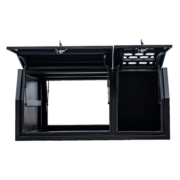 1600mm Aluminium Ute Canopy with 1/4 Dog Box - Black - Image 6