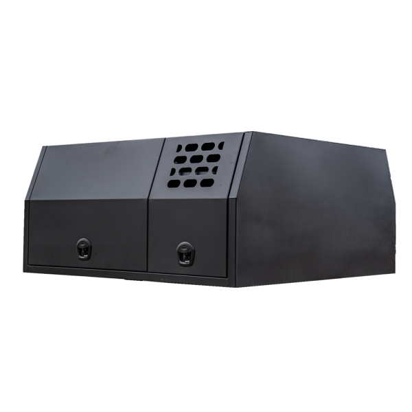 1600mm Aluminium Ute Canopy with 1/4 Dog Box - Black