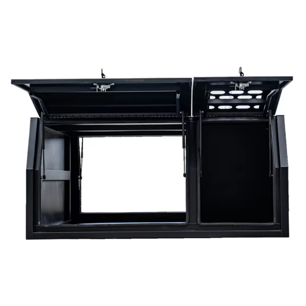 1800mm Flat Aluminium Ute Canopy Dog Box - Black - Image 5