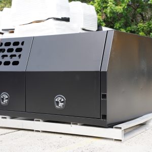 Black 1800mm Aluminium Canopy With Full Dog Box
