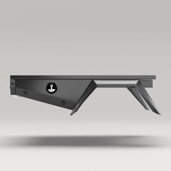 Black Aluminium Tray 1800mm with Trundle Drawer - Image 3