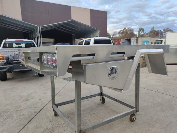 Aluminium 1780W x 1800L mm Ute Tray with Under Tray Toolboxes - Image 9