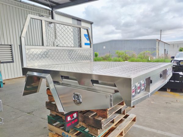Aluminium 1780W x 1850L mm Headboard Premium Tray with Under Tray Toolboxes - Image 2