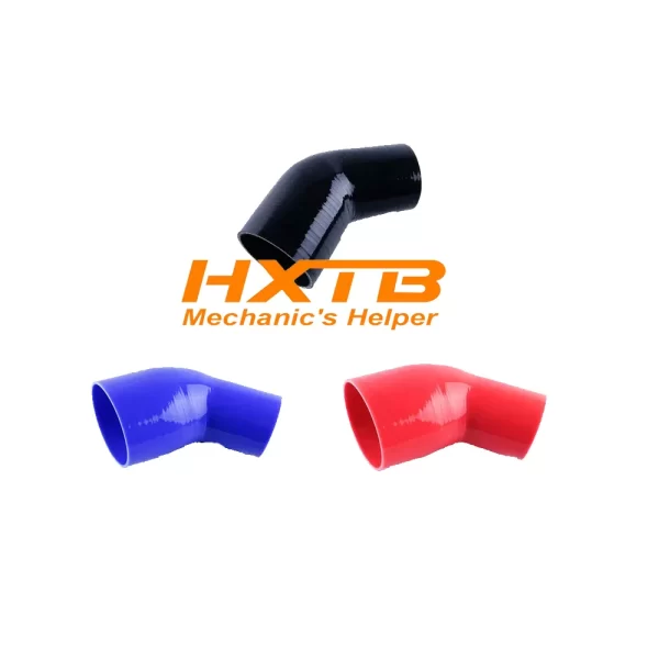 Universal 45 Degree 2.5" to 3" 64mm to 76mm Silicone Elbow Reducer Hose