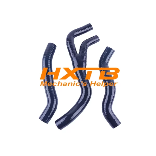Aftermarket BLACK silicone radiator hose kit compatible with 1998-1999 Honda CR125R