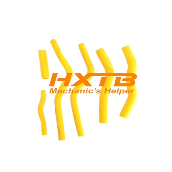 Aftermarket YELLOW silicone hose set for improved coolant flow in Honda CR125R (90-97)