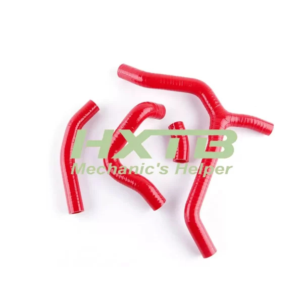 red silicone radiator hose set for Honda CRF450R (2015), includes Y-pipe for optimal coolant flow