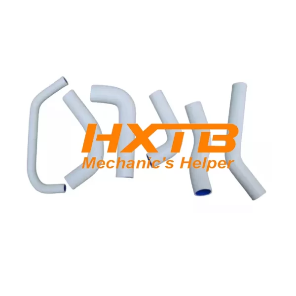 High-performance WHITE silicone radiator hose kit for Honda CRF150R (2007-2009) – improves cooling and durability