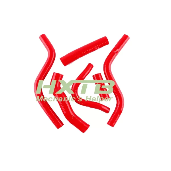 Enhance cooling efficiency with red silicone radiator hoses for 1988-1991 Honda CR250R