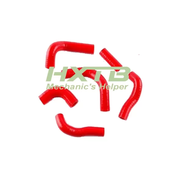 Red silicone radiator hose kit for Husqvarna TE250, TC250 (2001-2009), high-performance cooling upgrade