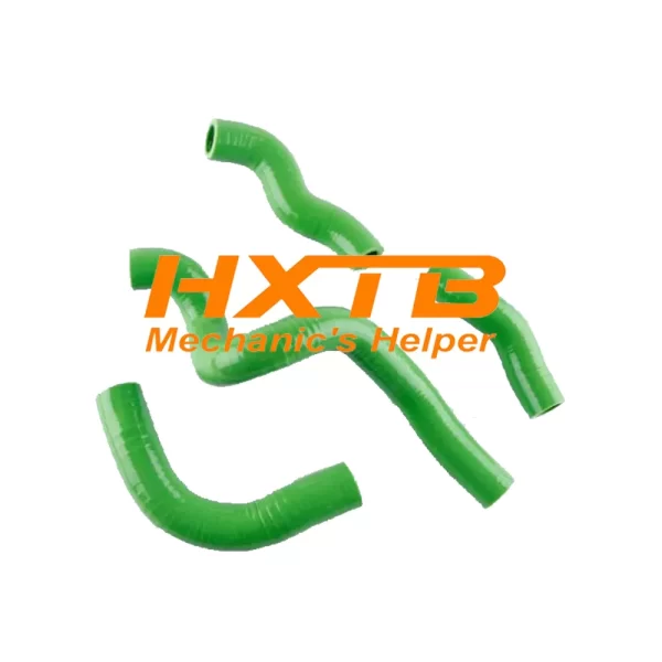 Kawasaki KLX650 silicone radiator hose set in bright GREEN - direct OEM replacement