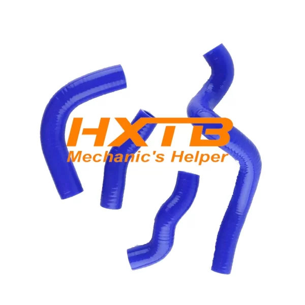 High-temperature BLUE silicone hoses for Kawasaki KLX650 cooling system