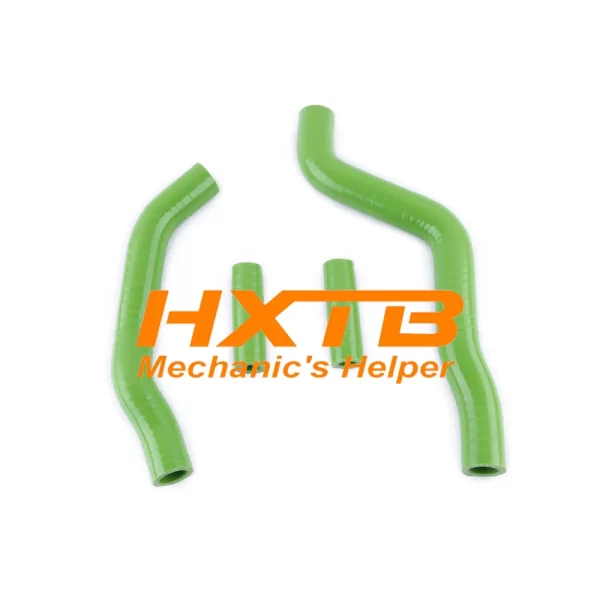 GREEN silicone radiator hose kit for Kawasaki KX125 (2003-2008), durable and high-performance