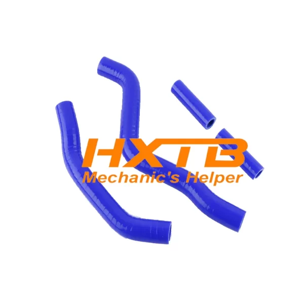 BLUE silicone radiator hose replacement kit for Kawasaki KX125 motorcycles (2003-2008)