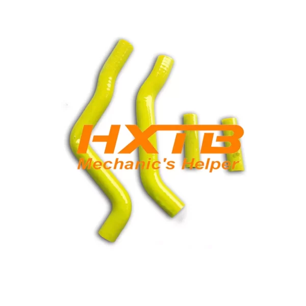 Performance radiator hose kit in YELLOW silicone for Kawasaki KX125 (2003-2008)