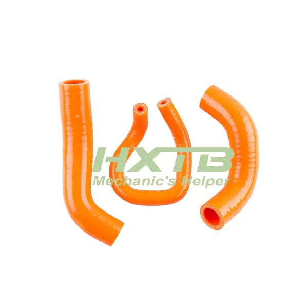 Complete ORANGE silicone radiator hose kit for 2006-2008 Kawasaki Ninja EX650 & 650R, easy installation