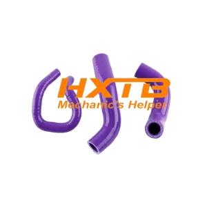 Durable PURPLE silicone radiator hose set for Kawasaki Ninja EX650 & EX650R (2006-2008), prevents overheating