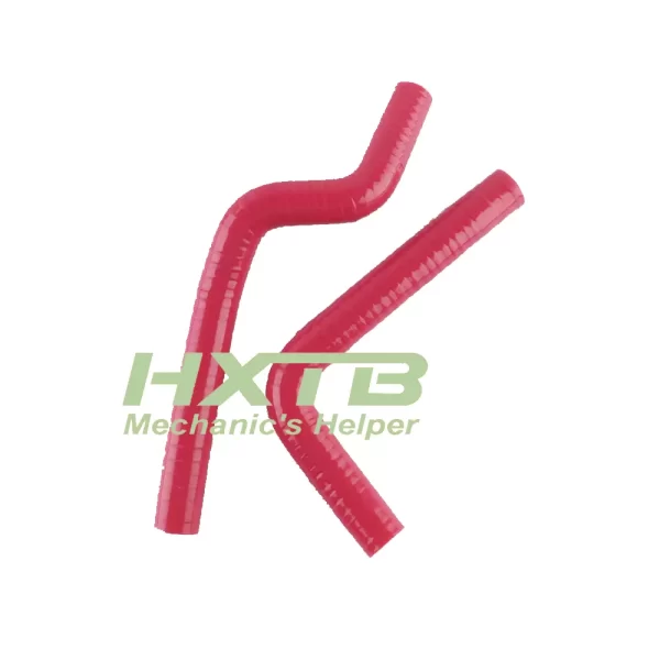 Direct-fit red silicone hose kit for Kawasaki KX125 (1987-1989) – superior durability & style