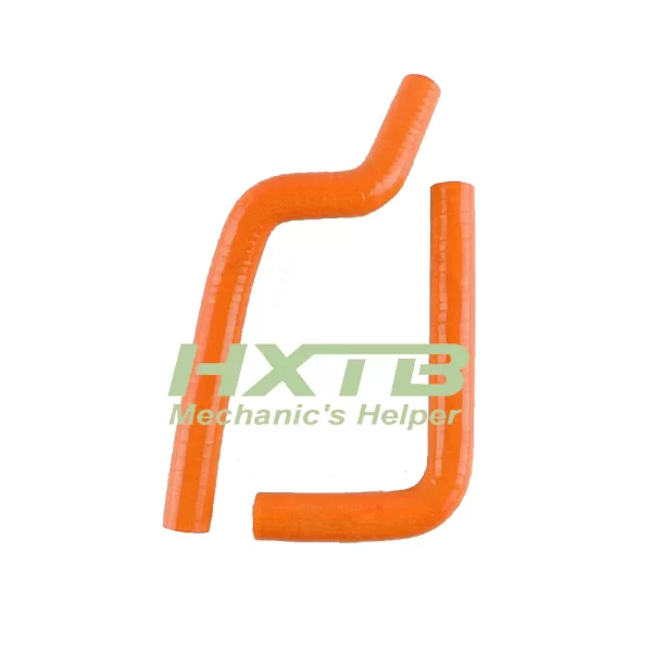 ORANGE silicone coolant hose set for Kawasaki KX125 – perfect restoration or performance upgrade