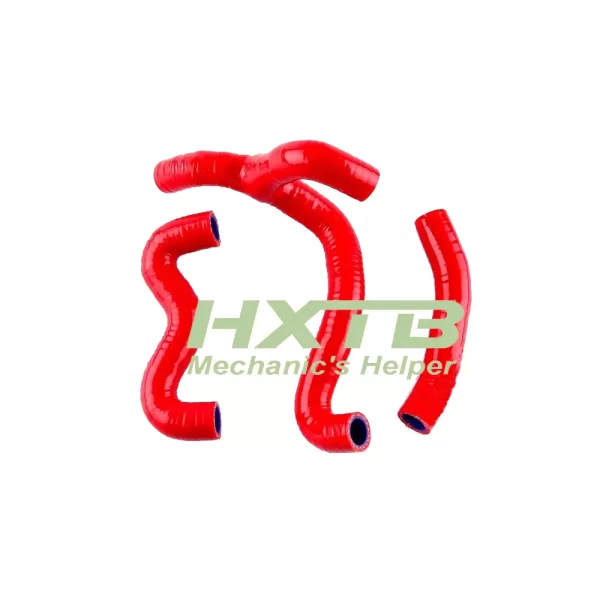 Red silicone Y-pipe and hose kit for KTM 50 SX/SXS, better heat resistance than stock rubber hoses