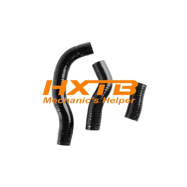 BLACK silicone radiator hose kit for KTM 450 SX-F & XC-F (2007-2009) – high-performance cooling upgrade
