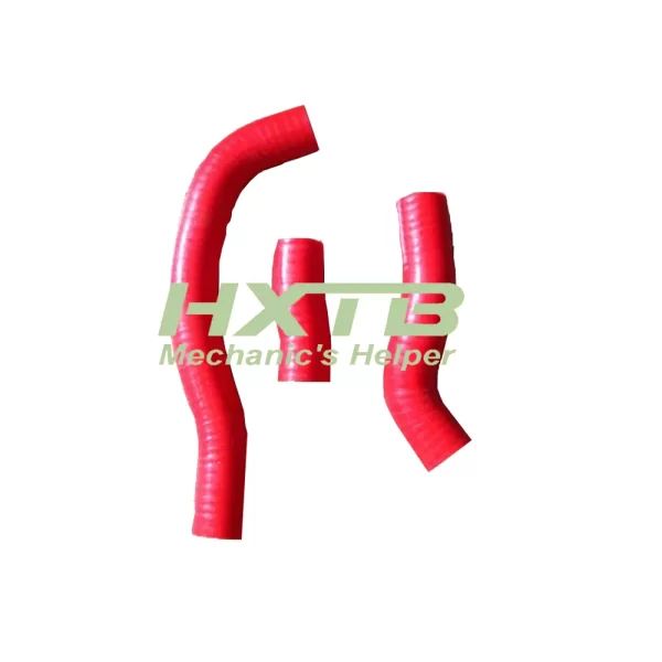Enhance your KTM 450 XC-F (2007-2009) cooling system with red silicone hose kit