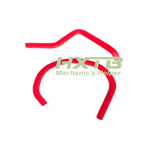 Replacement radiator hose set in bright red for Suzuki LT250R (1985-1992), improves engine cooling