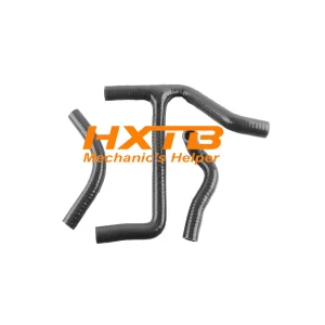 BLACK silicone radiator hose kit for Suzuki RMZ450 (2008-2017), including Y-pipe for enhanced cooling