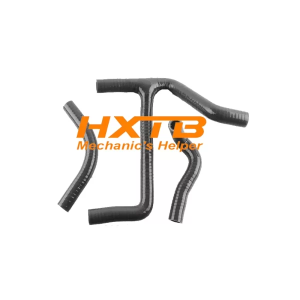 BLACK silicone radiator hose kit for Suzuki RMZ450 (2008-2017), including Y-pipe for enhanced cooling